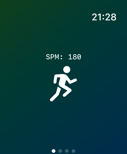 Metronome Pro Watch running mode screenshot