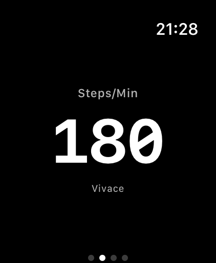 Metronome Pro Watch running tempo screenshot